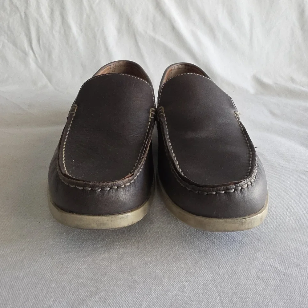 Rodd‎ & Gunn Leather Moc Toe Venetian Loafers In Brown Taupe Size 42 EU 9 US